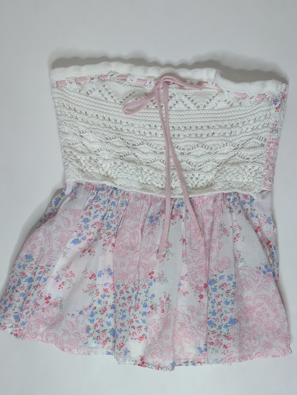 Hollister Crochet Strapless Sweater Tube Top